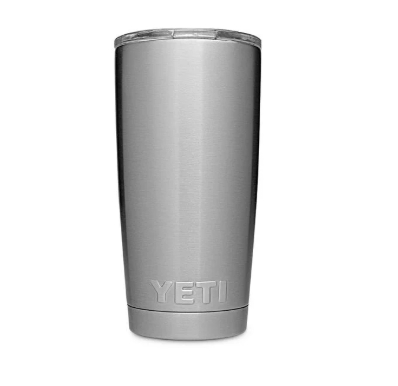 Pink Yeti Rambler 20 oz. Tumbler: Lead-Free in all Accessible Components.  Leaded sealing dot is under stainless bottom cap.