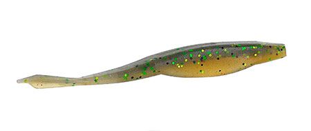 Soft Plastic Senko Worms 5.3" – Salt Impregnated Ribbed Bass Lures, 10 Pack Gun Power Lead Color - View #7