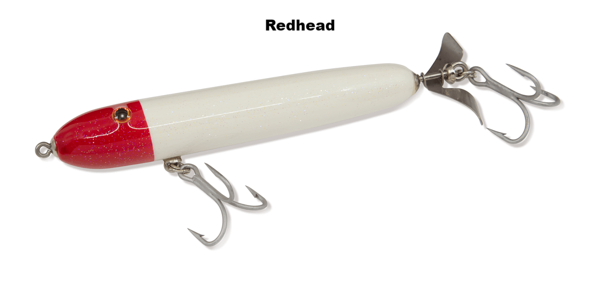 fish lures with red heads High Roller Rip Roller Peacock Topwater