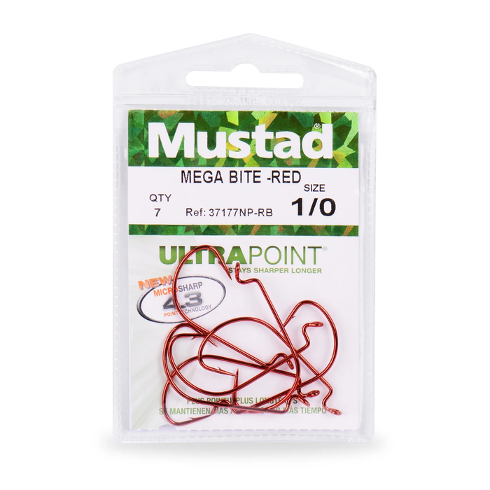 Mustad Mega-Bite Soft Plastics Hook 4/0 25 ct.